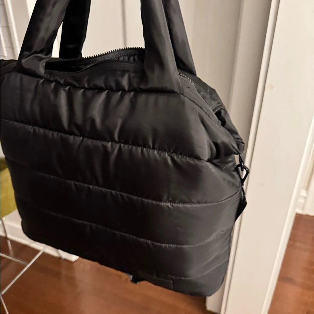BUGATTI Black Quilted Tote Bag